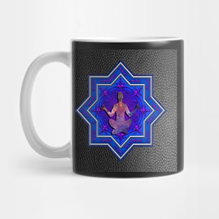 Yoga Zen Lotus Mandala Design Beautiful Purple & Blue Graphic Meditation Mug